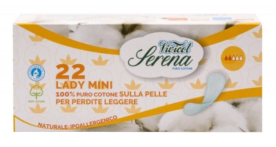 Protej slip din bumbac natural - Normal - 2 picaturi ( 22buc ) - VIVICOT Serena Lady foto
