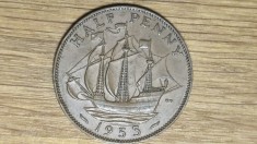 R10 Anglia Marea Britanie - moneda an unic - 1/2 half penny 1953 XF+ - calitate !
