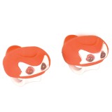 Set Mini Far Bicicleta Birdie Fata + Spate, Portocaliu, 2 Moduri, Baterii CR2032 Incluse, Montaj Universal