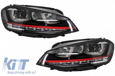 Faruri 3D LED VW Golf 7 VII (2012-2017) R20 GTI Design Semnal Dinamic LED foto