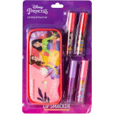 Disney Disney Princess Lip Gloss &amp; Pouch Set set cu luciu de buze cu sac pentru copii 4 buc