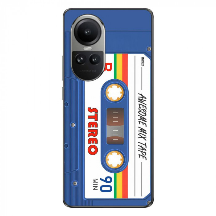 Husa compatibila cu Oppo Reno10 5G Silicon Gel Tpu Model Caseta Vintage Mix Tape
