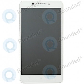 Capac frontal modul display Lenovo A5000 + LCD + digitizer alb foto