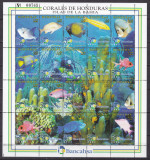 Honduras 1998 fauna marina MI 1387-1406 kleib. MNH, Nestampilat