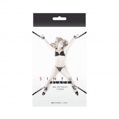 Kit Imobilizare Erotica Sinful Black Bed Restraint Straps