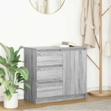 Gossi bufeta cu sertar gri sonoma 71x35x65 cm lemn prelucrat