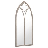 Cumpara ieftin Oglinda de gradina, nisipiu, 100x45 cm, fier, uz exterior