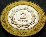 Cumpara ieftin Moneda bimetal 2 PESOS - ARGENTINA, anul 2011 * cod 844, America Centrala si de Sud