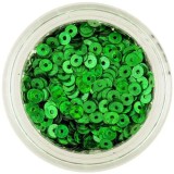 Decoraţiuni pentru unghii - paiete &icirc;n formă de disc, verde &icirc;nchis, INGINAILS