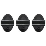 vidaXL Piepteni de &icirc;ngrijire curry, 3 buc., negru, oțel