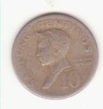 Filipine 10 sentimos 1972 -Francisco Baltasar-KM# 198, Sch&ouml;n# 36