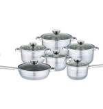 Cumpara ieftin Set 6 Oale Inox Bohmann, Tigaie Granit, Inductie, Vase Gatit, Craticioare, 2.1-6.5L