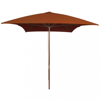 vidaXL Umbrelă de soare cu st&amp;acirc;lp din lemn, cărămiziu, 200x300 cm 313759 foto