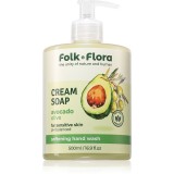 Folk &amp; Flora Avocado &amp; Olive săpun lichid pentru piele sensibila 500 ml
