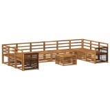 vidaXL Set de canapele de exterior 8 pcs natural Lemn Solid de Acacia 3384920