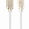 CABLU alimentare si date GEMBIRD, pt. smartphone, USB 2.0 (T) la Micro-USB 2.0 (T), 1m, premium, cablu din cauciuc, alb, conectori argintii, &quot;CC-USB2R