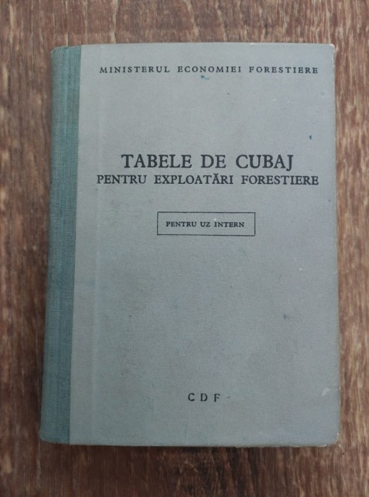 Tabele de curbaj pentru exploatari forestiere - 1965
