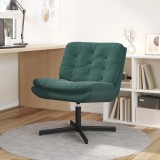 vidaXL Scaun Relaxant Rotativ Verde &icirc;nchis 63 x 75 x 76 cm Catifea