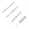 Set Agrafe Păr, 4 Bucăți, Argintii, Cu Strass, Mărgele și Flori, 6 cm
