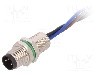 Conector M8, 3 pini, clasa etanseitate IP67, BULGIN - PXMBNI08FPM03AFL001