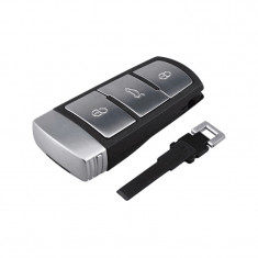 Carcasa cheie telecomanda cromata 3 butoane pentru VW Passat B6 B7 CC