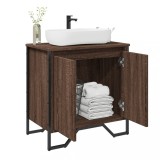 vidaXL Dulap Chiuveta Baie Stejar Maro 60x35x60cm Lemn prelucrat Mobilier baie
