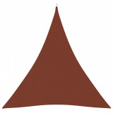 Parasolar, caramiziu, 4x4x4 m, tesatura oxford, triunghiular GartenMobel Dekor, vidaXL
