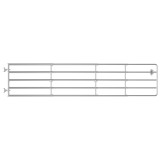 Cumpara ieftin Poarta de camp cu 5 bare, argintiu, (150-400) x 90 cm, otel