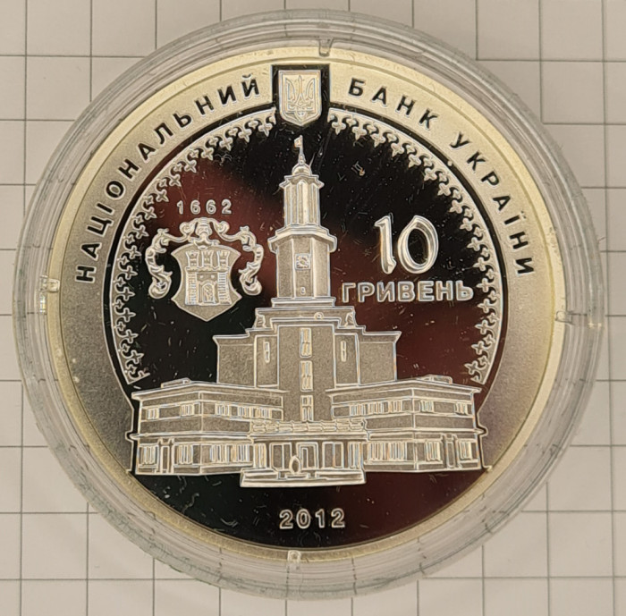 Moneda Argint Ucraina Ukraina 10 Hryven Ivano-Frankivsk 2012