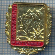 AX 203 INSIGNA-TURISM MONTAN-FLOARE DE COLT SI MUNTI-DEM BERGWANDERER MITTENWALD