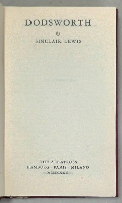 DODSWORTH by SINCLAIR LEWIS , 1932 foto