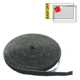 Bandă scai cu c&acirc;rlige, neagră, 4m x 2.5cm, pentru sită, CMCLASS