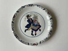 Farfurie din portelan suedez RORFTRAND, costume, port popular suedez