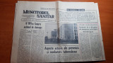 Ziarul muncitorul sanitar 8 mai 1973-art si foto spitalul din motru,jud. gorj