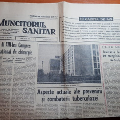 ziarul muncitorul sanitar 8 mai 1973-art si foto spitalul din motru,jud. gorj