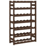 Cumpara ieftin Suport sticle de vin, 42 sticle, maro, lemn masiv de pin