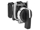 Comutator rotativ 22mm NO x2 negru 3A/240VAC IP66