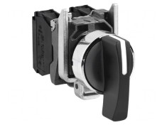 Comutator rotativ 22mm NO x2 negru 3A/240VAC IP66