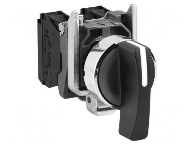 Comutator rotativ 22mm NO x2 negru 3A/240VAC IP66 foto