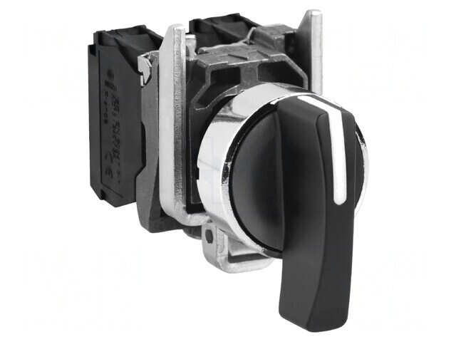 Comutator rotativ 22mm NO x2 negru 3A/240VAC IP66