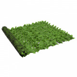 Paravan intimitate de balcon din frunze verde 300x150 cm GartenMobel Dekor, vidaXL