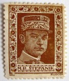 Timbru istoric Cehoslovacia 1935 &ndash; Generalul M.R. &Scaron;tef&aacute;nik, 60 Hal&eacute;řů maro (MNH / Neuzat), Nestampilat