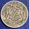 Moneda 5 Lei 1880 Carol I Argint, Rom&acirc;nia, Colecție, Semnată
