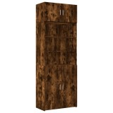 Dulap depozitare stejar fumuriu 80x42,5x225 cm lemn prelucrat