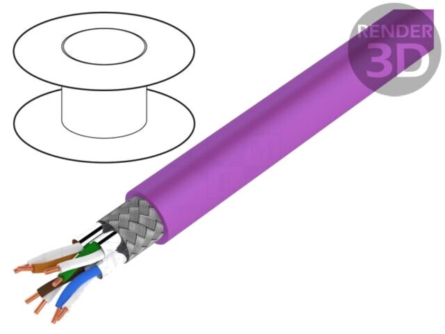 Cablu S/FTP Ethernet industrial PROFINET 7a cu s&acirc;rmă Cu LSZH LOGILINK