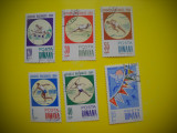 HOPCT LOT NR 272 JOCURILE BALCANICE 1964 -6 TIMBRE VECHI-STAMPILAT ROMANIA