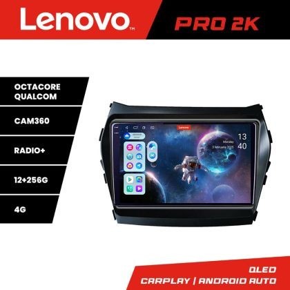 Navigatie Hyundai Santa Fe IX45 2012-2017 Lenovo Kit-209 8 core QLED 2K 12+256 360 Android Waze USB Navigatie Internet Youtube Radio CarStore Technolo