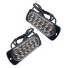 Set Lampi Avertizare Stroboscop 12 Leduri FOXMAG24, Girofar Led, 12/24V Galben, 112mm/41mm