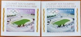 ALBANIA-OLIMPIADA 1968 stadionul olimpic-2Colite dant. si nadantelat- MNHNestampiata-MNH LUX, Nestampilat