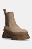 Copenhagen ghete chelsea de piele femei, culoarea bej, cu platforma, CPH686 vitello